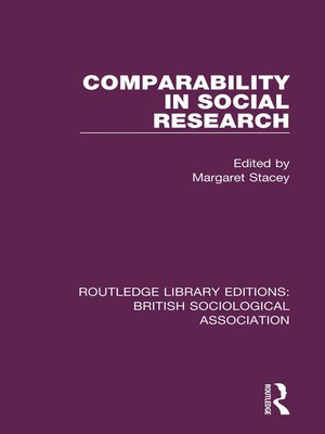 cover image of Comparability in Social Research